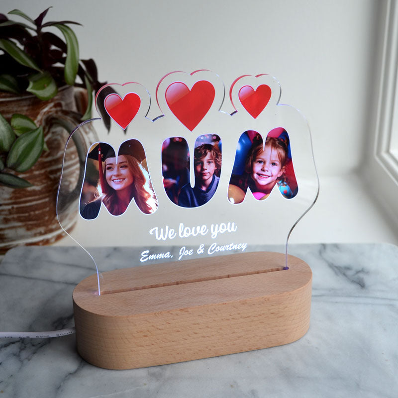 Personalised LED Light Printed Mother's Day Photo Plaque