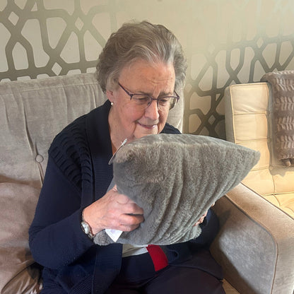 Personalised The World's Best Mum Faux Fur Cuddle Cushion