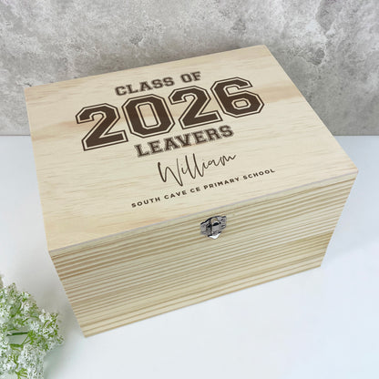 Personalised 'Class Of 2026' Leavers Memory Box - 5 Sizes