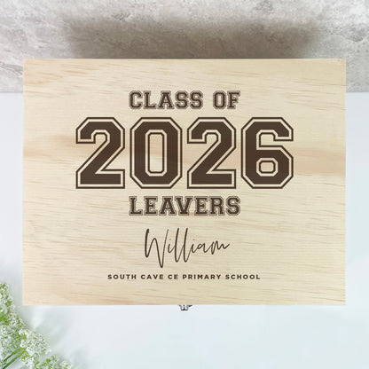 Personalised 'Class Of 2026' Leavers Memory Box - 5 Sizes