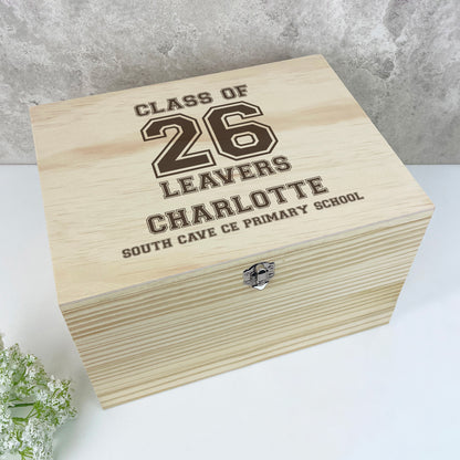 Personalised 'Class Of 26' School Leavers Memory Box - 5 Sizes