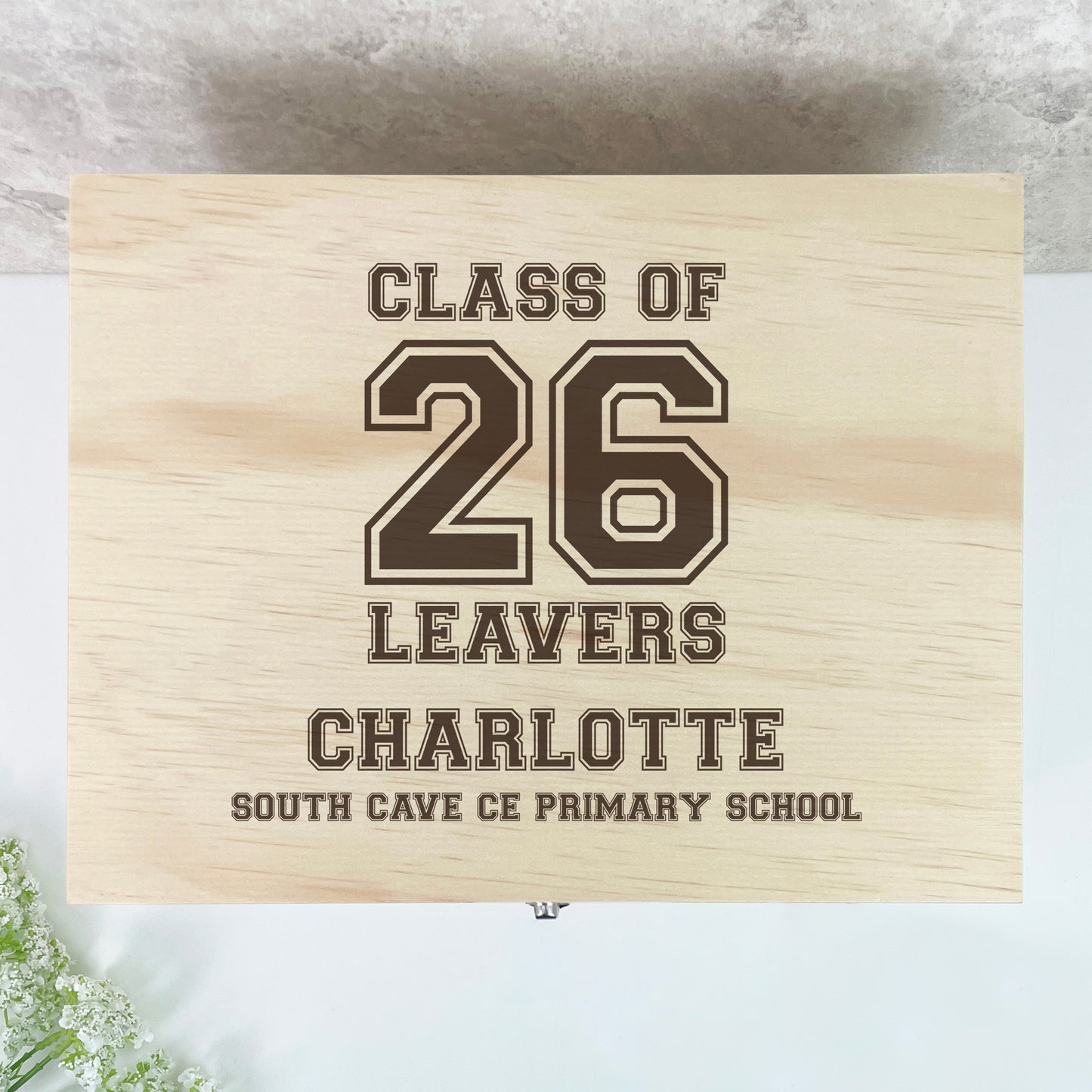 Personalised 'Class Of 26' School Leavers Memory Box - 5 Sizes