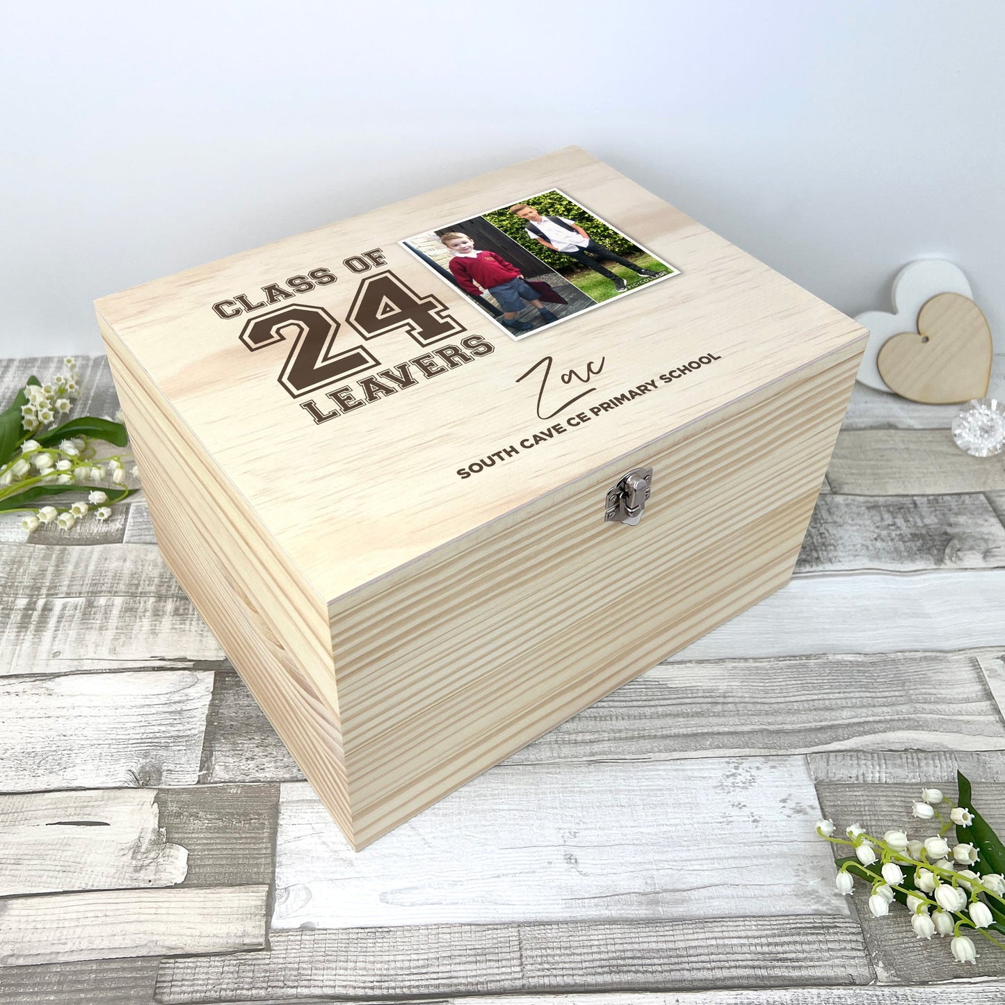 Personalised 'Class Of' School Leavers Photo Memory Box - 5 Sizes