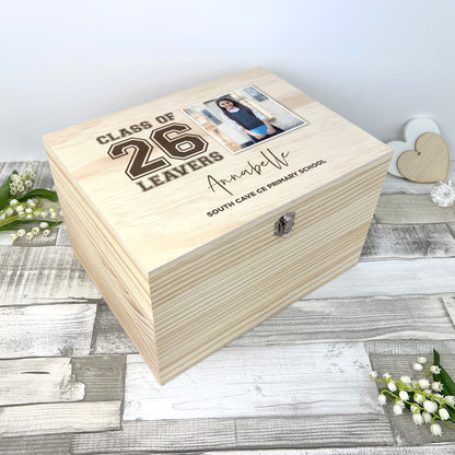 Personalised 'Class Of 2026' School Leavers Photo Memory Box - 5 Sizes