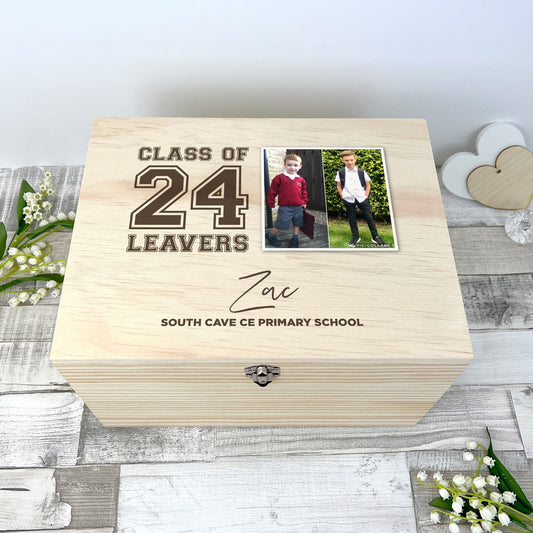 Personalised 'Class Of' School Leavers Photo Memory Box - 5 Sizes