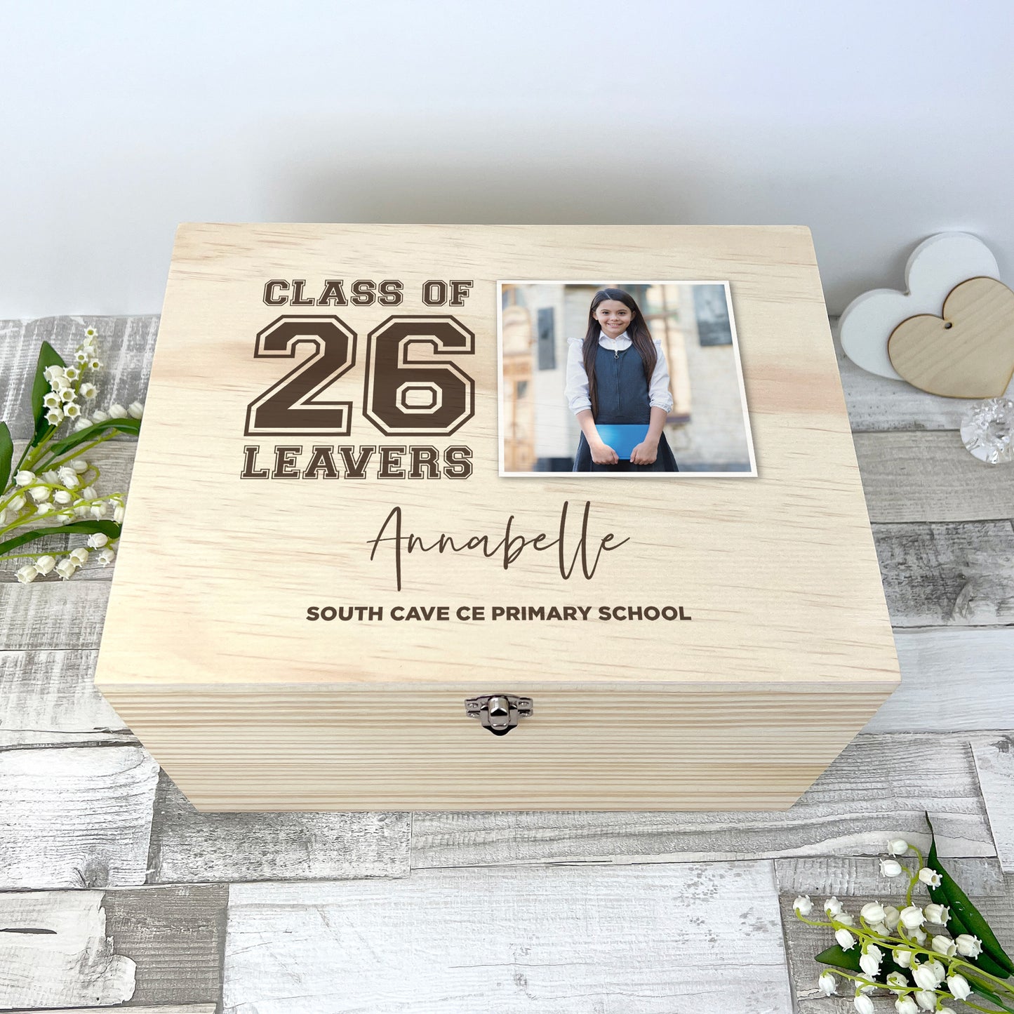 Personalised 'Class Of 2026' School Leavers Photo Memory Box - 5 Sizes