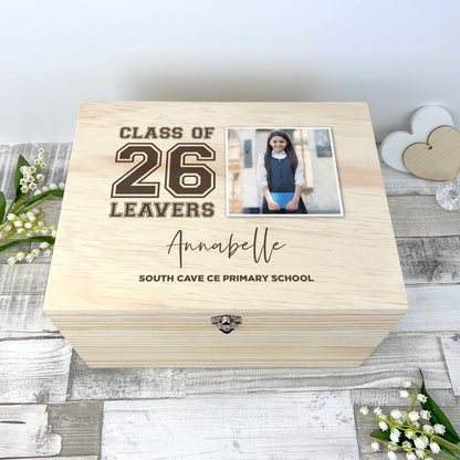 Personalised 'Class Of 2026' School Leavers Photo Memory Box - 5 Sizes