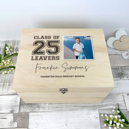Personalised 'Class Of' School Leavers Photo Memory Box - 5 Sizes
