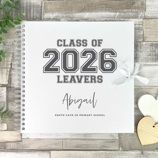Personalised 'Class Of 2026' Leavers Scrapbook / Signing Book