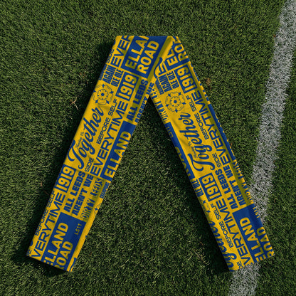 Leeds Word Montage - Knitted Eyelet Football Scarf