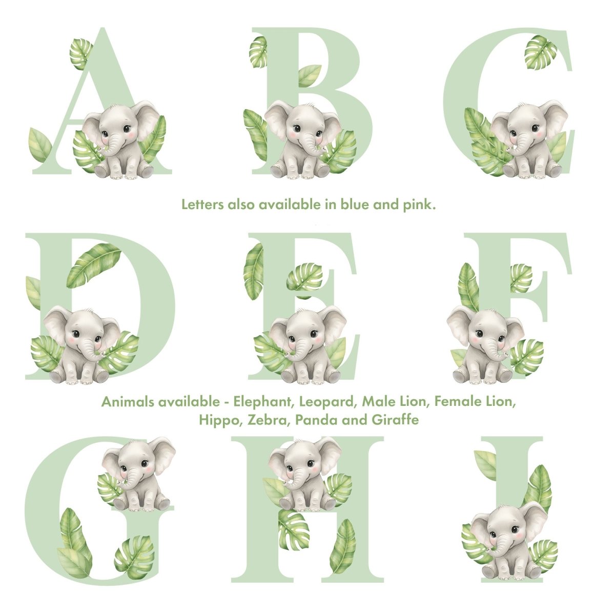 Personalised Animal Alphabet Grey Teddy Bear | New Baby, 1st Birthday or Christening Gift - The Lovely Keepsake Company