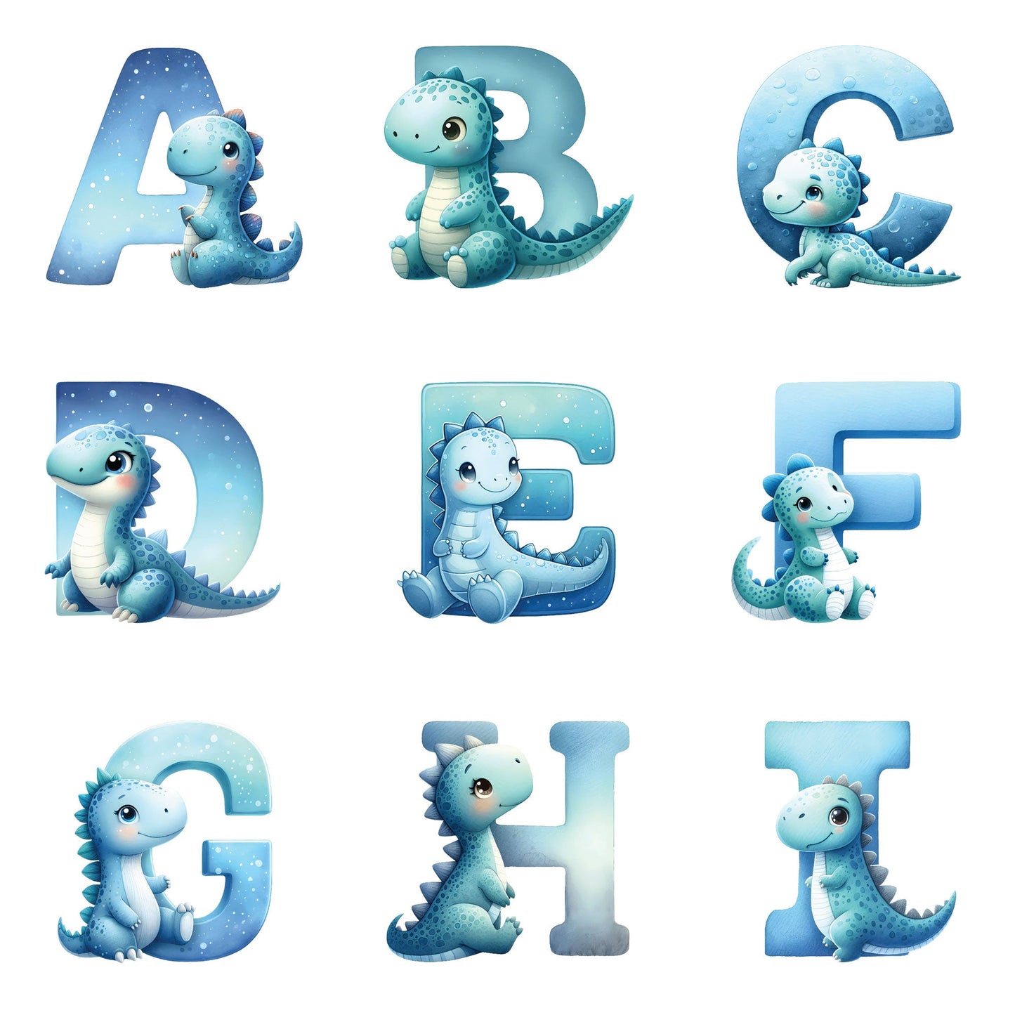 Personalised Dinosaur Alphabet Grey Plush Teddy Bear 42cm | New Baby, 1st Birthday & Christening Gift