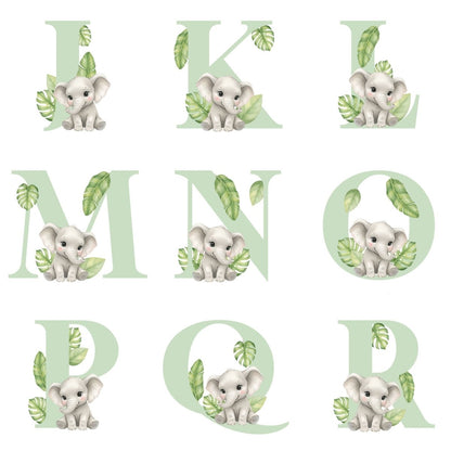 Personalised Animal Alphabet Grey Teddy Bear | New Baby, 1st Birthday or Christening Gift - The Lovely Keepsake Company