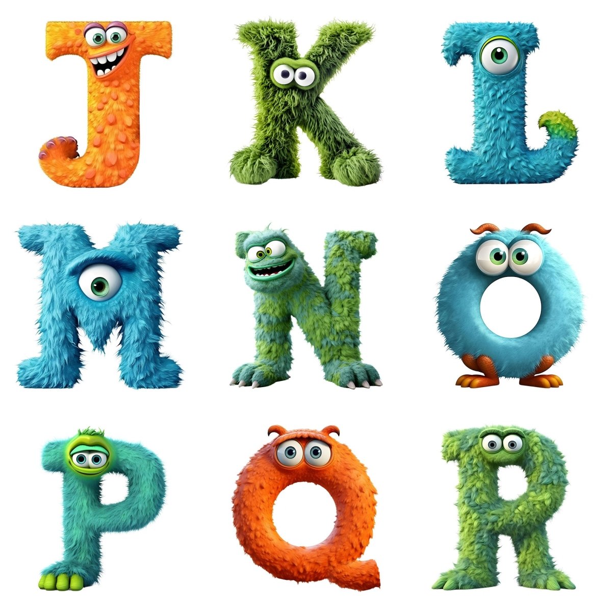 Personalised Monster Alphabet Grey Plush Teddy Bear 42cm | Children's Birthday or Christening Gift - The Lovely Keepsake Company