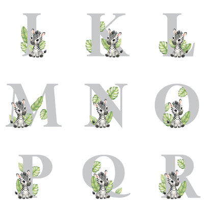 Personalised Alphabet Zebra Teddy Bear 28cm | New Baby, 1st Birthday or Christening Gift