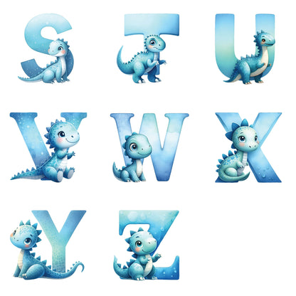 Personalised Dinosaur Alphabet Grey Plush Teddy Bear 42cm | New Baby, 1st Birthday & Christening Gift