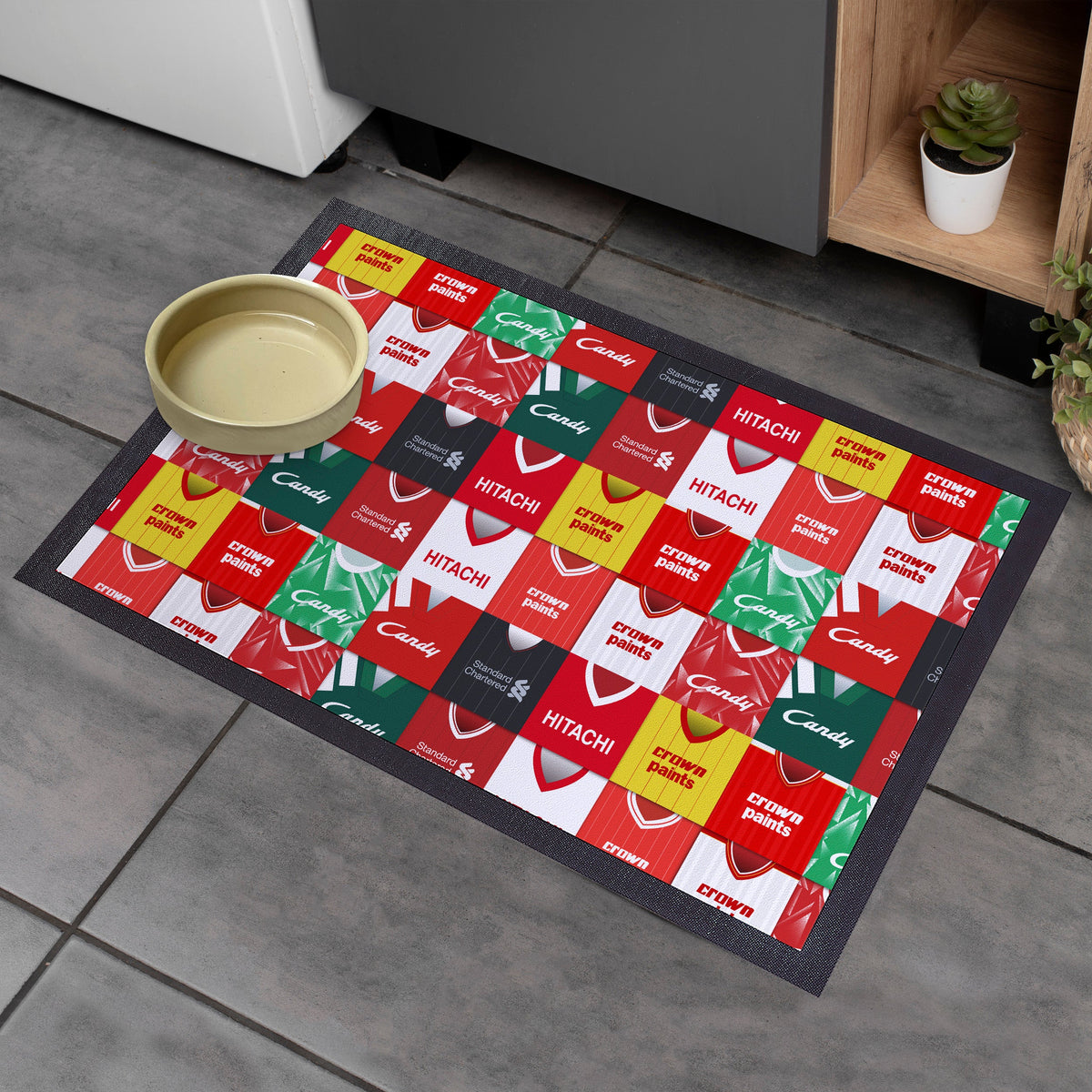 Liverpool Kit Montage - Retro Door Mat - 60cm x 40cm