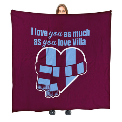 Love You as much as You Love Villa - Luxury Fleece Blanket 150cm X 150cm