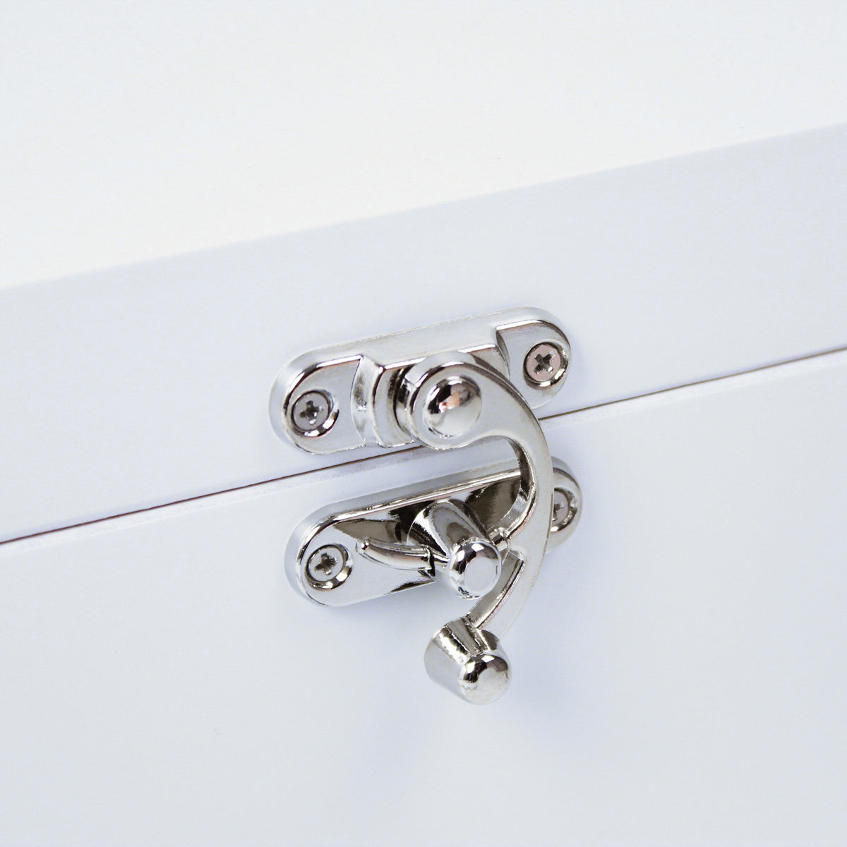 Personalised Botanical Wedding White Wooden Keepsake Memory Box - 3 Sizes (22cm | 27cm | 30cm)