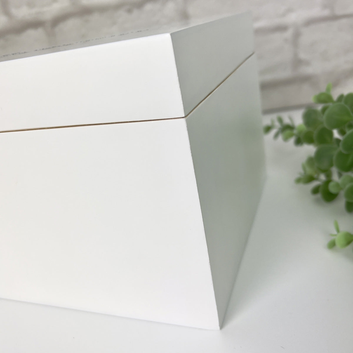 Personalised Any Message White Wooden Keepsake Memory Box - 3 Sizes