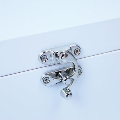 Personalised Wreath Keepsake White Wooden Memory Box - 3 Sizes