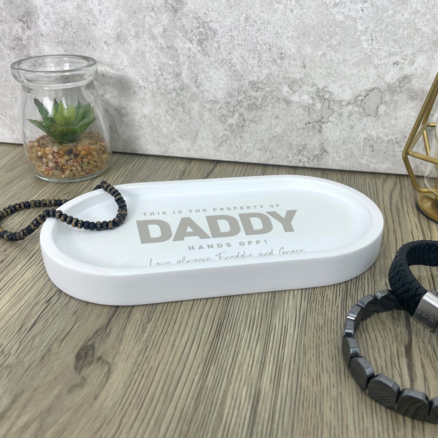 Personalised Bold Text Trinket Tray