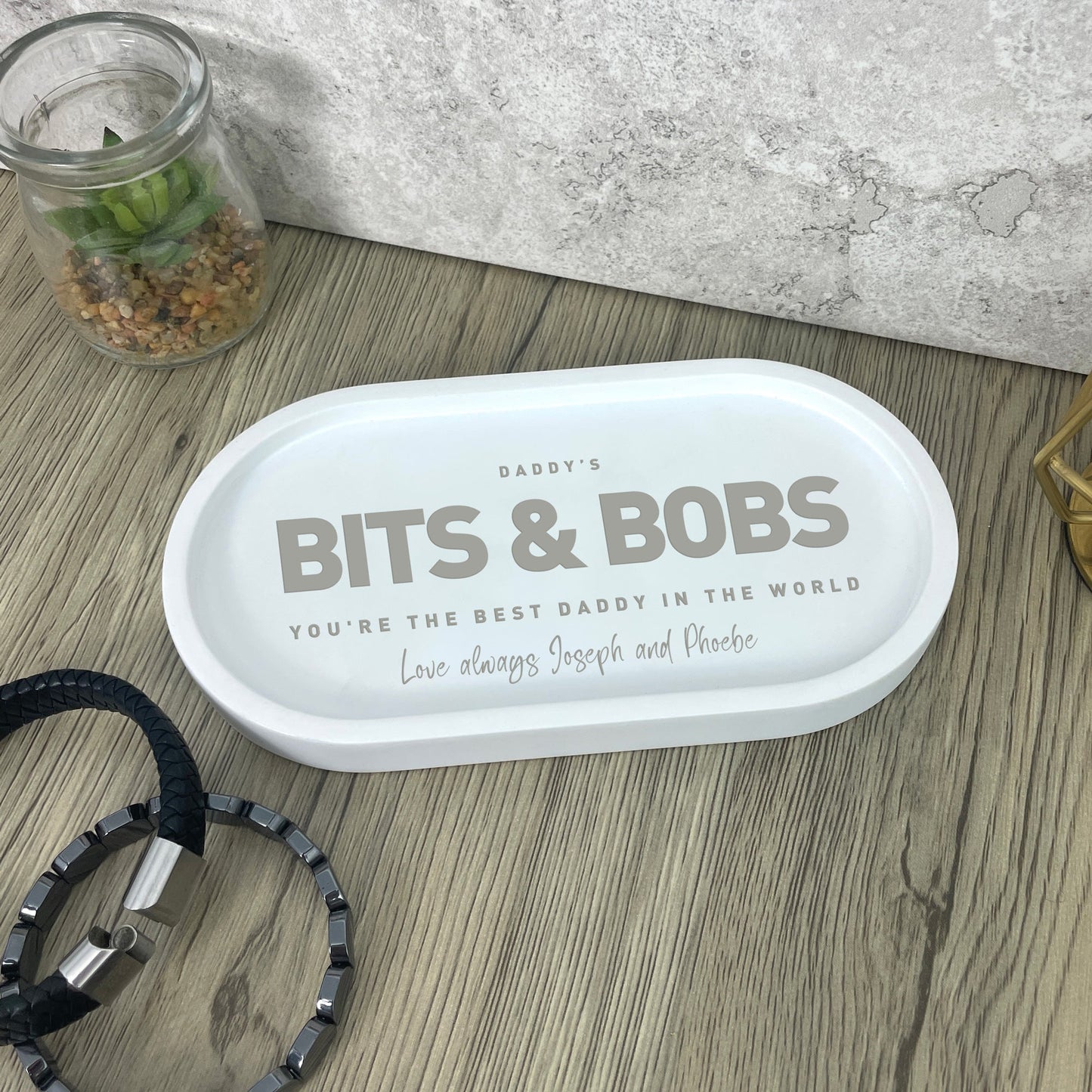 Personalised Bold Text Trinket Tray