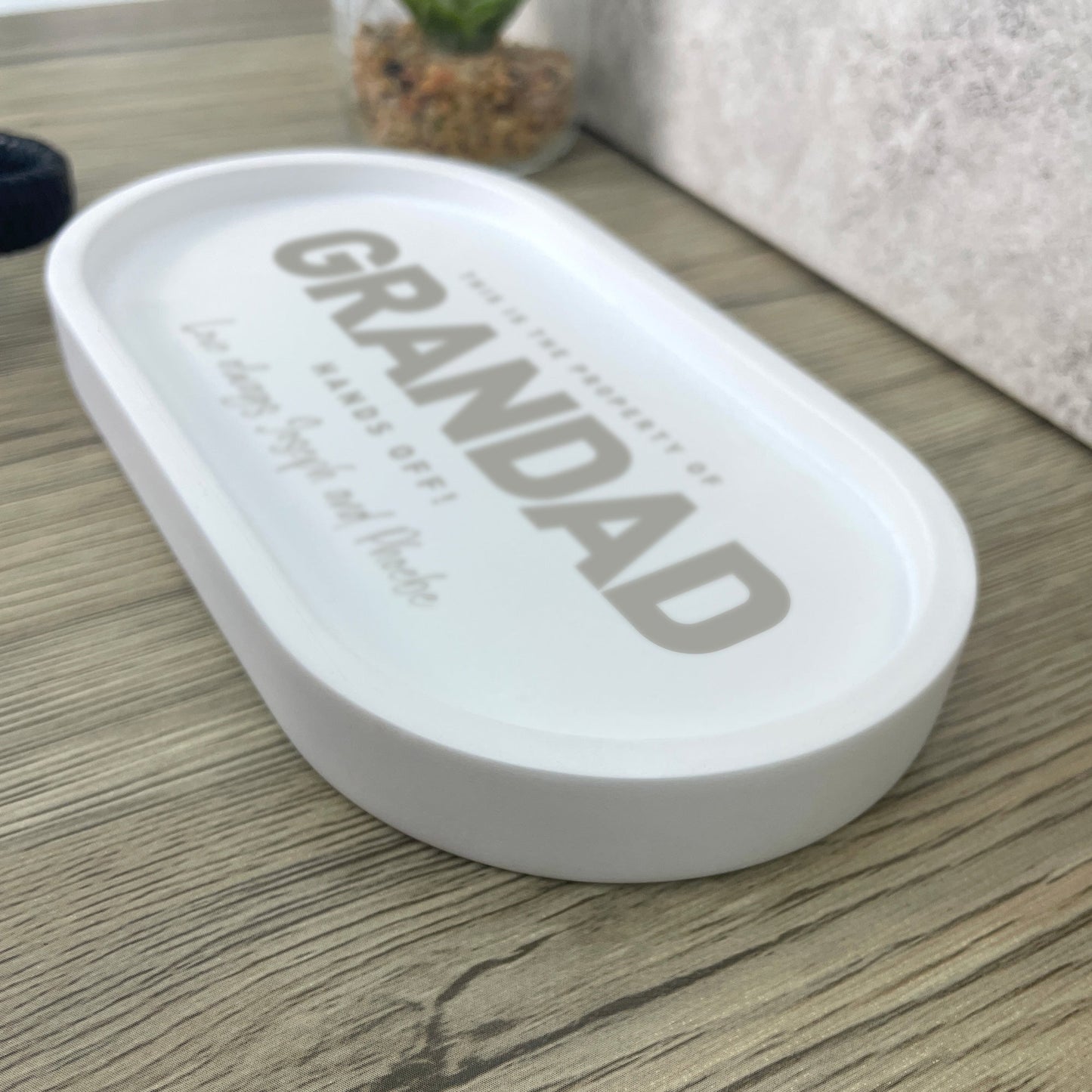 Personalised Bold Text Trinket Tray