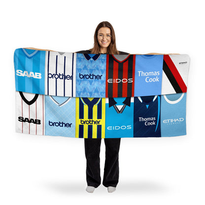 Manchester Blue - Kit Montage - Beach Towel - 150cm x 75cm