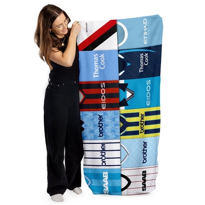 Manchester Blue - Kit Montage - Beach Towel - 150cm x 75cm