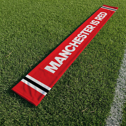Manchester Red Legends - Knitted Eyelet Football Scarf