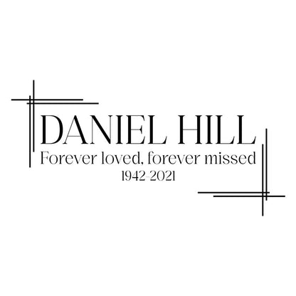 Personalised Oak Urn with Modern Engraving on Brass Effect Plaque