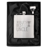 Worlds Best Uncle Hip Flask