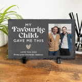 Personalised My Favourite Child Gave Me This Photo Slate With Stand 30 x 20cm