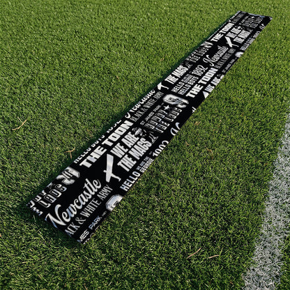Newcastle Word Montage - Knitted Eyelet Football Scarf