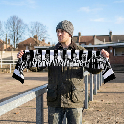 Newcastle Legends - Knitted Eyelet Football Scarf