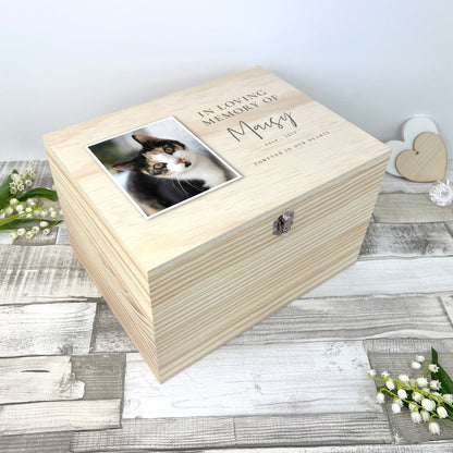 Personalised In Loving Memory Photo Pet Memorial Keepsake Box - 5 Sizes