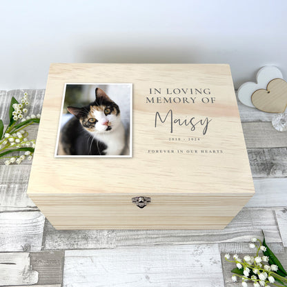 Personalised In Loving Memory Photo Pet Memorial Keepsake Box - 5 Sizes