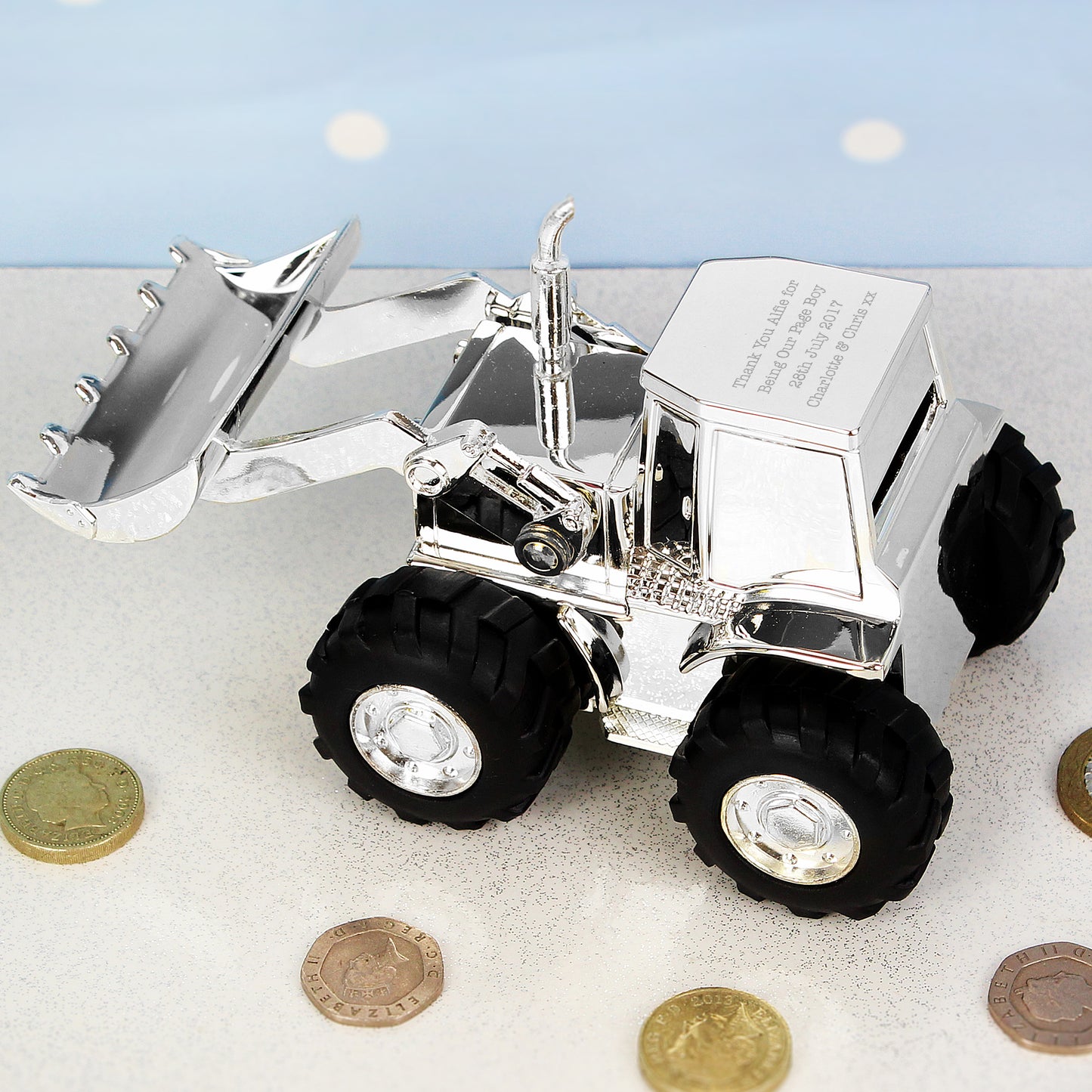 Personalised Digger Money Box