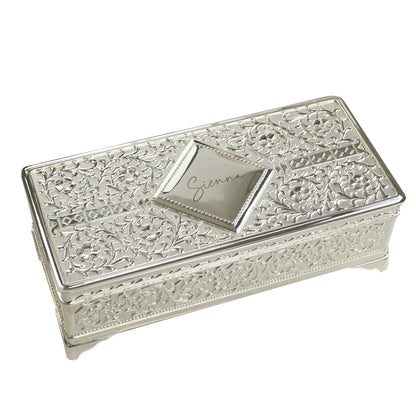 Personalised Silver Plated Jewellery Box
