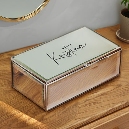 Personalised Mirrored Jewellery Box