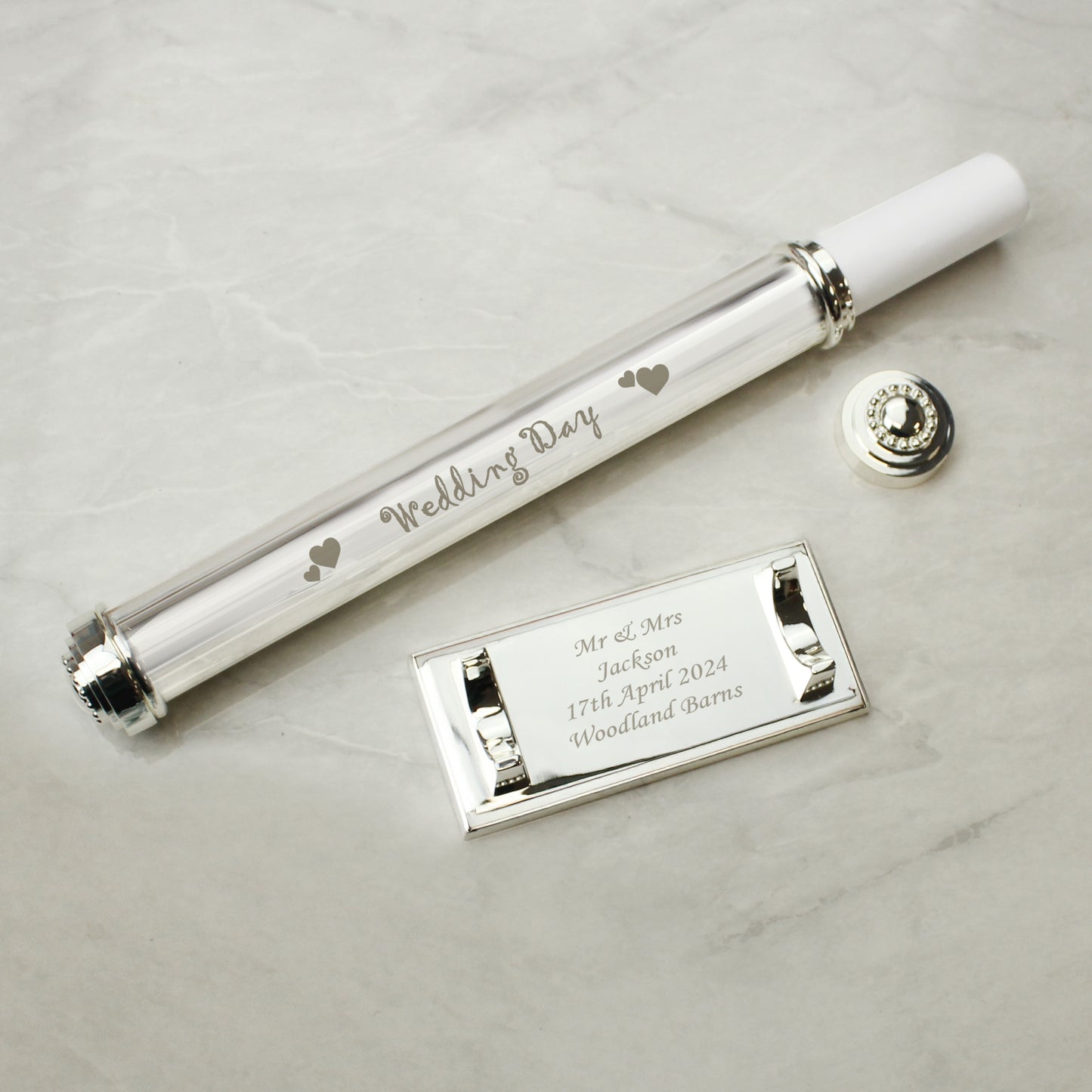 Personalised Wedding Day Silver Plated Certificate Holder