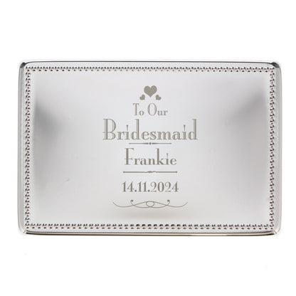 Personalised Decorative Wedding Bridesmaid Jewellery Box