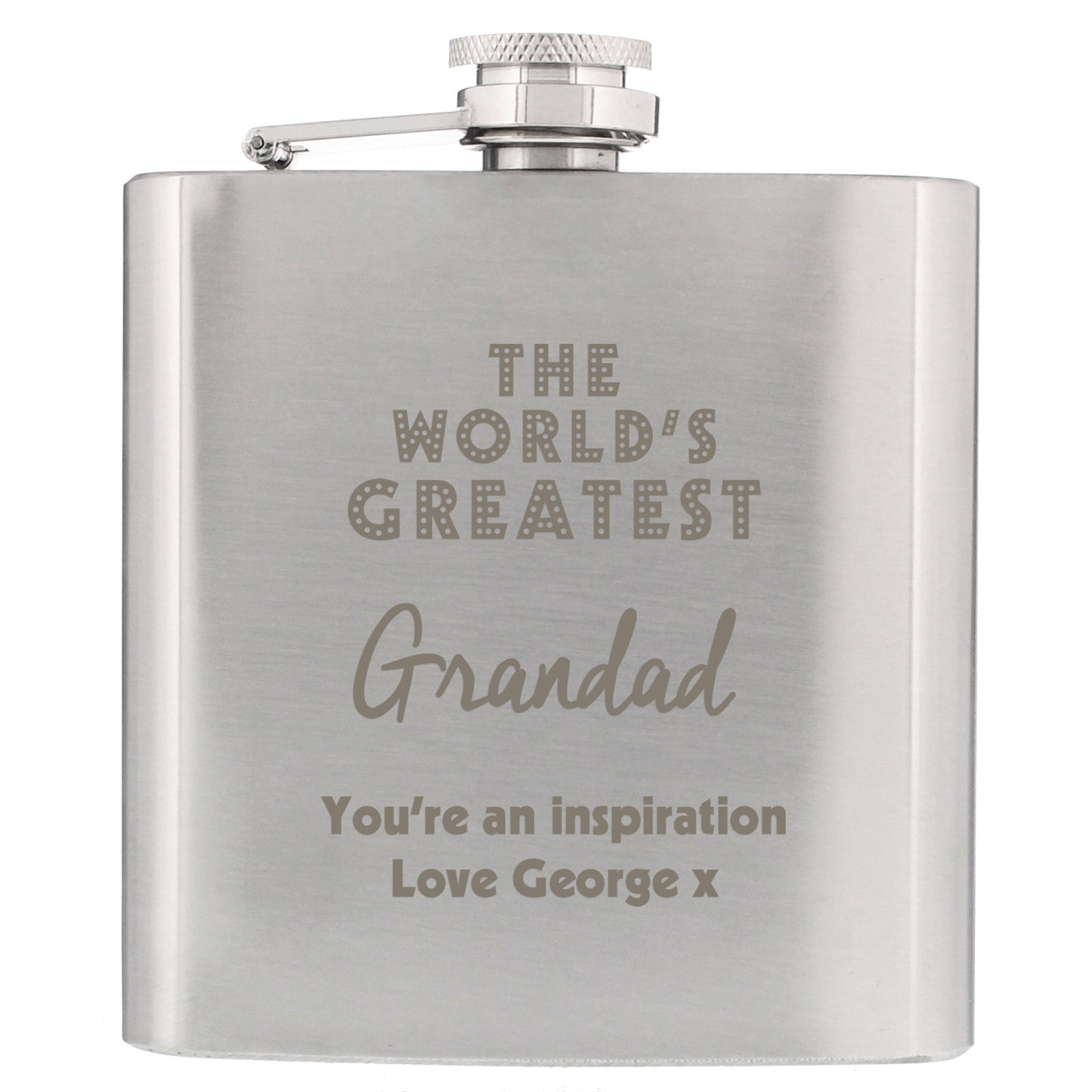 Personalised The Worlds Greatest Hip Flask