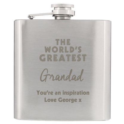 Personalised The Worlds Greatest Hip Flask