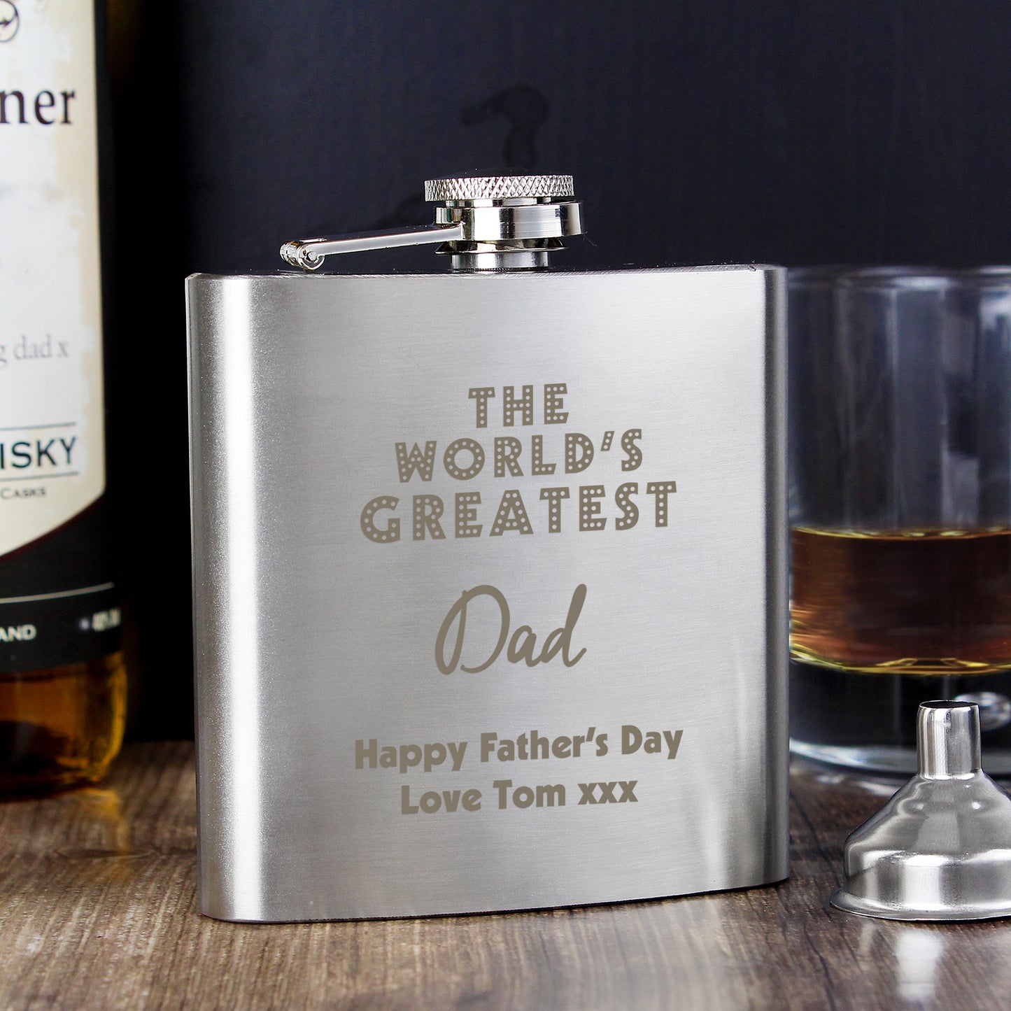 Personalised The Worlds Greatest Hip Flask