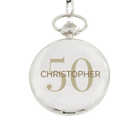 Personalised Birthday Big Age Pocket Fob Watch