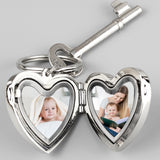 Personalised Heart Motif Photoframe Keyring