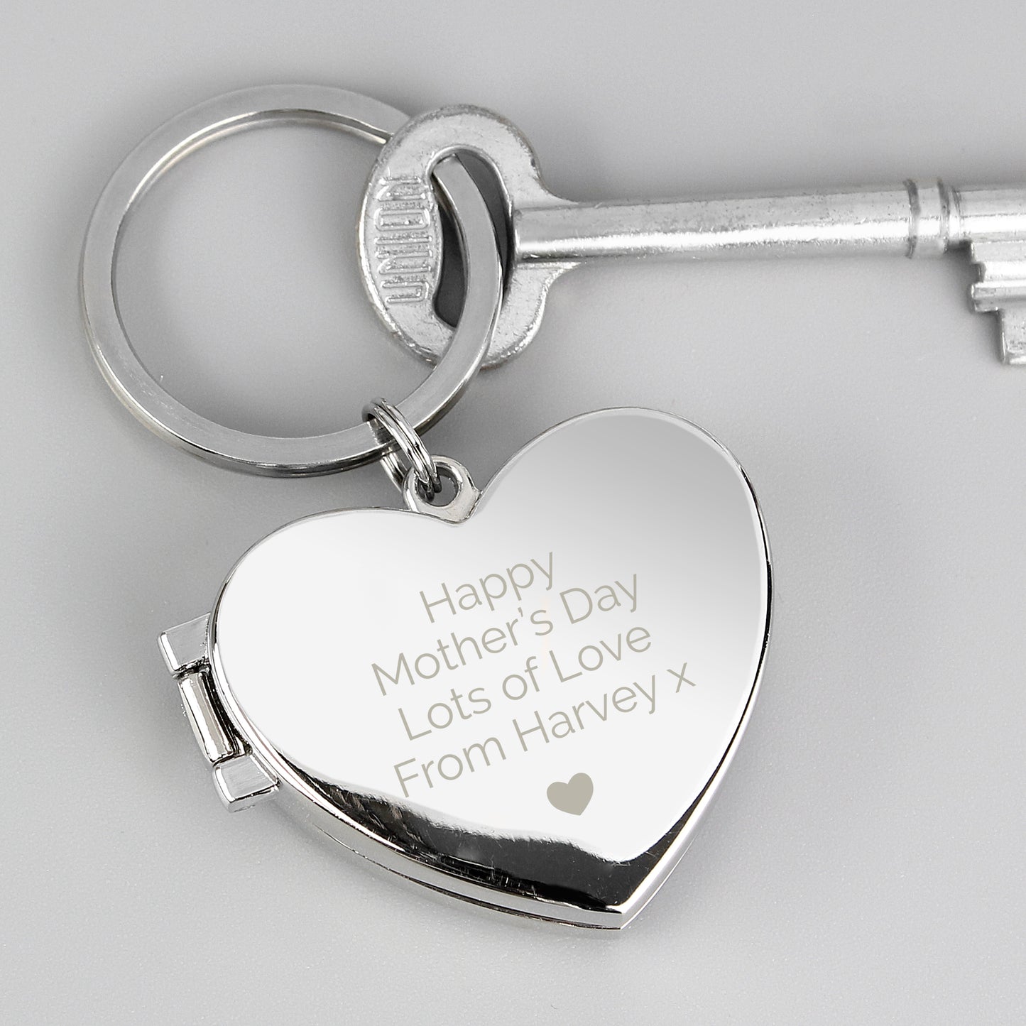 Personalised Heart Motif Photoframe Keyring