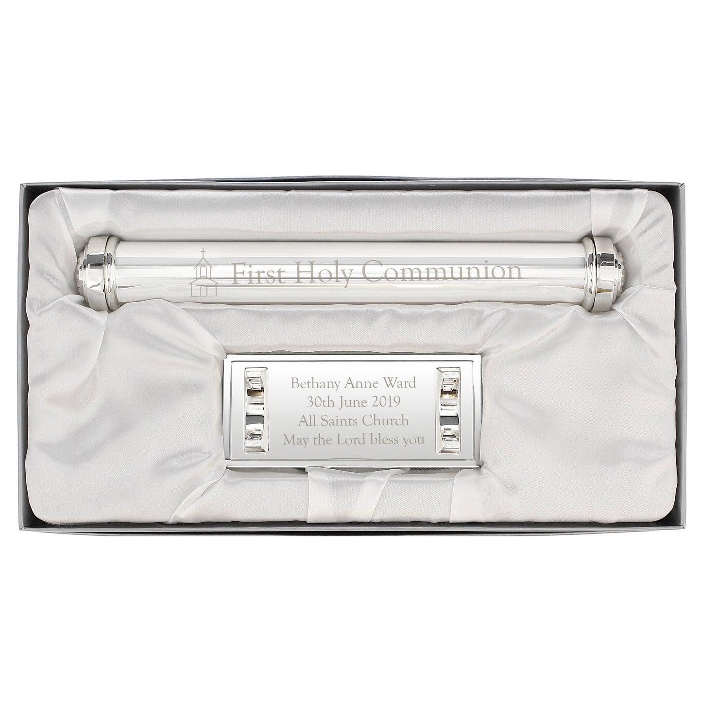 Personalised First Holy Communion Silver Plated Certificate Holder